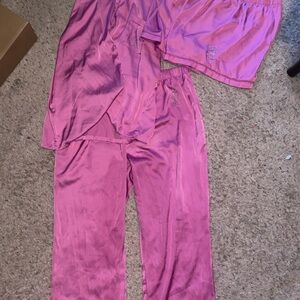 Juicy Couture Pink Satin Pajama Set